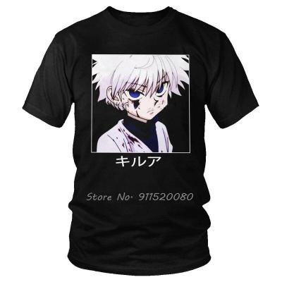 Manga Killua Zoldyck T-Shirt Men Novelty Anime T Shirt Cotton Hunter X Hunter Tshirt Unique Tee Tops Harajuku Streetwear