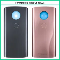 10ชิ้นสำหรับเล่น Motorola Moto G6 Plus XT1925 XT1926แบตเตอรี่ XT1922ฝาหลังหลังประตูแก้วซองเก็บแบตเตอรีเคส G6PLUS เล่น G6