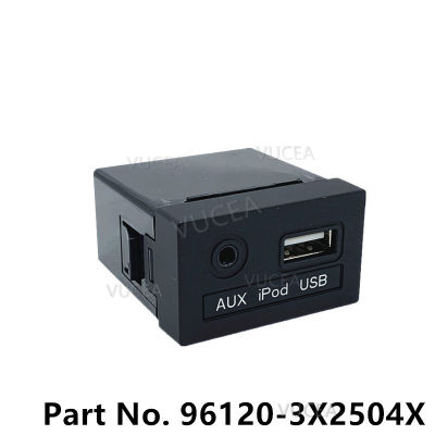 AUX & USB Jack Assy Genuice สำหรับ Elantra 2015 961203X250ใหม่ AVANTE OEM AUX IPod USB 2.0 1.8 MD 961203X2504X 96120-3X250