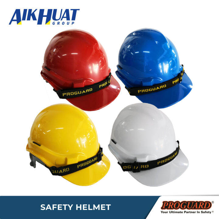 PROGUARD Safety Helmet - SIRIM CERTIFIED - (Yellow/White/Blue/Red) HG1 ...