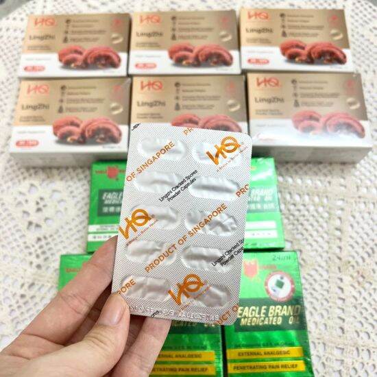 Combo 9 hộp viên uống bào tử nứt nấm linh chi hq lingzhi giúp tăng cường - ảnh sản phẩm 6