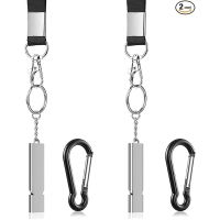 2PCS Outdoor Loudest Emergency Survival Whistles with Carabiner and Lanyard for Camping Hiking Sports Dog Trainin Survival kits