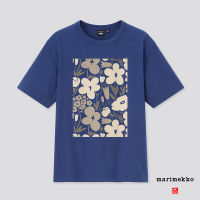 Uniqlo Marimekko เสื้อยืดคู่รักสำหรับทั้งหญิงและชาย (แขนสั้นพิมพ์ลายคอกลม) 440697 Uniqlo