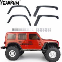 【CW】 YEAHRUN RC Car Mud Fenders Flares Metal Wheel Eyebrows for 1/10 Axial SCX10 III AXI03007 RC Crawler Car Body Shell Upgrade Parts