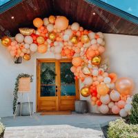 158Pcs Orange Balloons Garland Arch Kit Little Cutie Baby Shower Decorations Autumn Birthday Wedding Party Backdrop Globos Balloons