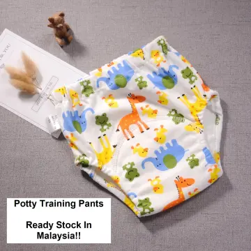 READY STOCK> 6 Layers Kids Learning Pants Waterproof Potty Training Pants