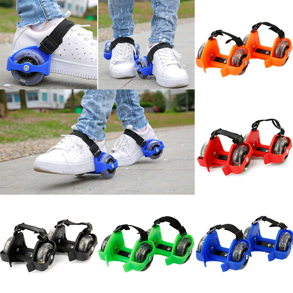 Details about   Flashing Roller Skating Shoes Small Whirlwind Pulley Flash Wheel heel Roller 