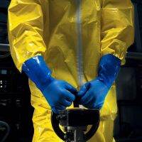 Safety Gloves ถุงมือผ้าฝ้ายถัก Pvc กันลื่นทนทานสําหรับถ่ายภาพเคมี