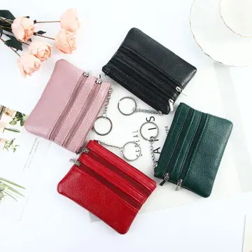 New PU Leather Woman Wallet With Key Ring Fashion Small Coin Purse Diamond  Pattern Women's Wallet Purses For Women Change Pouch