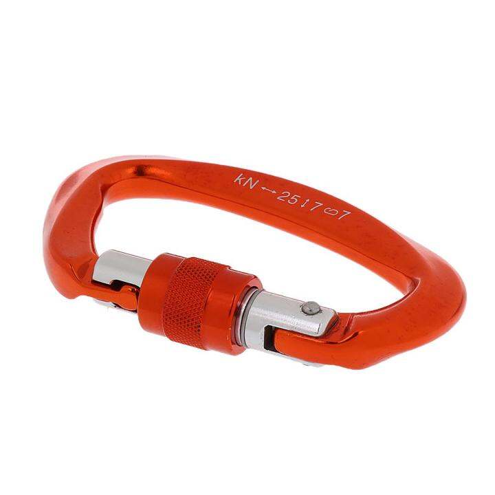 lazaralife-3ชิ้น25kn-เกลียวล็อค-carabiners-rock-tree-climbing-rescue-ตะขอเปล