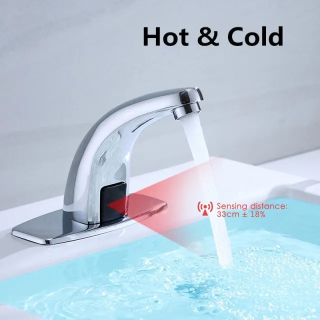 Infrared Bathroom Hands Touchless Free Basin Water Tap Electric Mixers 