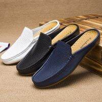 CODmens loafers รองเท้าหนังผู้ชายเปิดส้น รองเท้าเปิดส้น สลิปออน