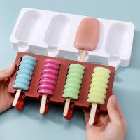 3/4 Holes Silicone Ice Cream Mold DIY Popsicle Mold Home Ice Cube Maker Magnum Cake Mold Chocolate Tray Mold Kitchen Gadgets