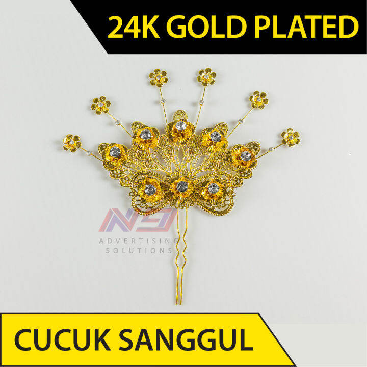 Tradisional Cucuk Sanggul Emas Pengantin Melayu Gold Plated Lazada