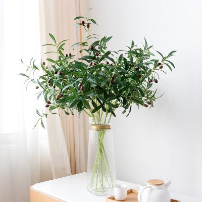 Nordic Floral Art Simulation Plant Olive nch Green Living Room Dining Table Coffee Vase Arrangement Decoration Home