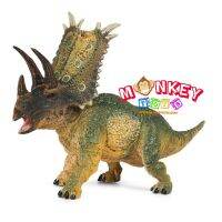 Monkey Toys - โมเดล ไดโนเสาร์ Pentaceratops เขียว ขนาด 19.00 CM (จากหาดใหญ่)