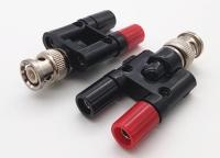 1pc BNC Male to 4MM Twin Dua Binding Posts Banana Plug Jack Female Coaxial Adapte Connector BNC Male Terminals black amp; red