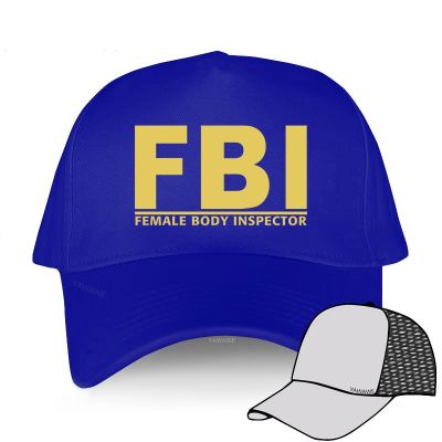 Fbi Funny Female y Inspector Baseball Cap Hat Mens Women Fish Outdoor Hip Hop Boys Summer Sport Casual Printed Czapka