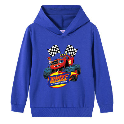 Blaze And The Monster Machines Pullover Top Anime Hoodie Boys Girls Girl Kid S Clothes Autumn Long-Sleeved Casual Outfits Cotton