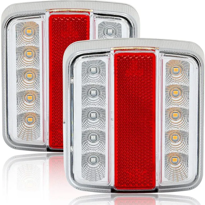LED Trailer Rear Lights Set ,12V 14 LED Marker Truck Waterproof Lamps