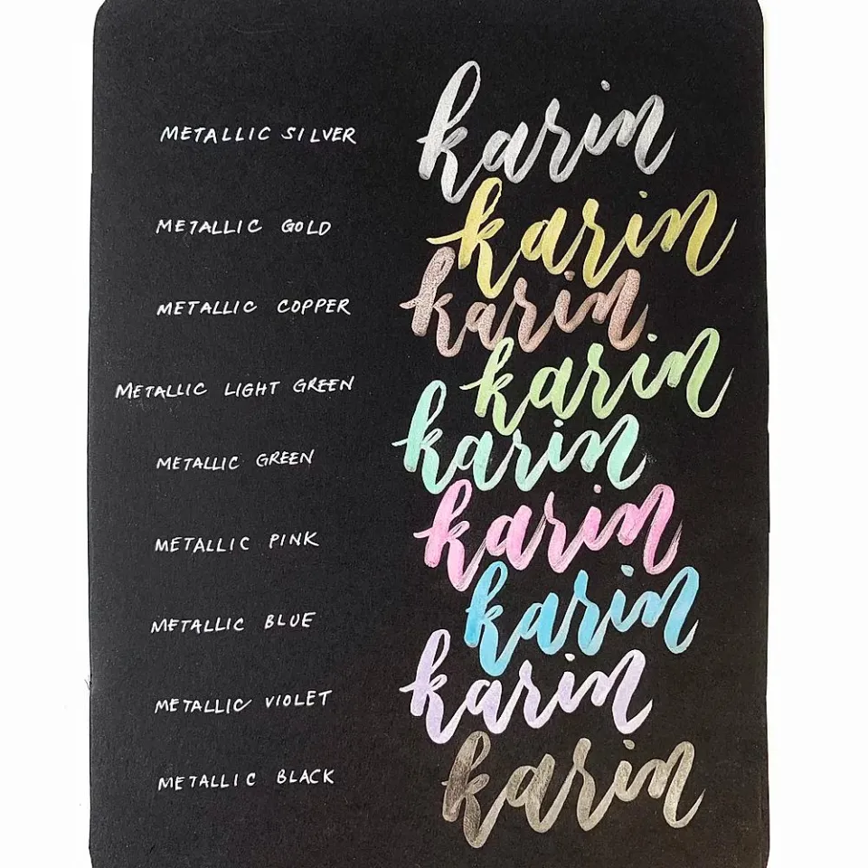 Are Karin Decobrush Markers Worth it? Swatches, Lettering