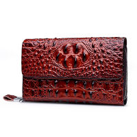 Mens Genuine leather Crocodile pattern day clutch Bag Large-capacity Business Wallet Multi-card Handbag Men card holder wallet