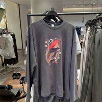 Yuniqlo เสื้อยืดแขนยาวพิมพ์ลายคอกลมสีความเปรียบต่างแบบสบายๆใส่ได้หลายโอกาส,แฟชั่นของผู้หญิงใหม่สำหรับบ้าน2023ฤดูใบไม้ร่วง UWL430064