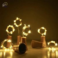 LED Solar String Garland Lights Outdoor Waterproof Copper Wire Bottle Stopper Shaped 1M Fairy Light Decor For Wedding Christmas