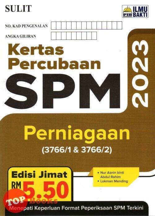 [TOPBOOKS Ilmu Bakti] Kertas Percubaan SPM Perniagaan (2023) | Lazada