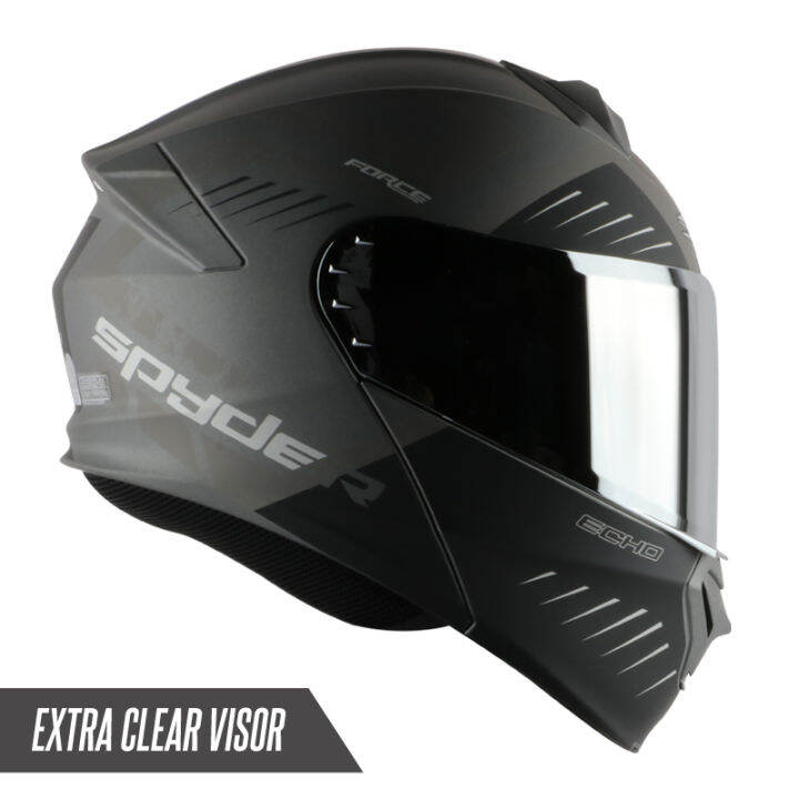 Spyder Helmet Modular Matte Black Spyder Force Spyder Helmet