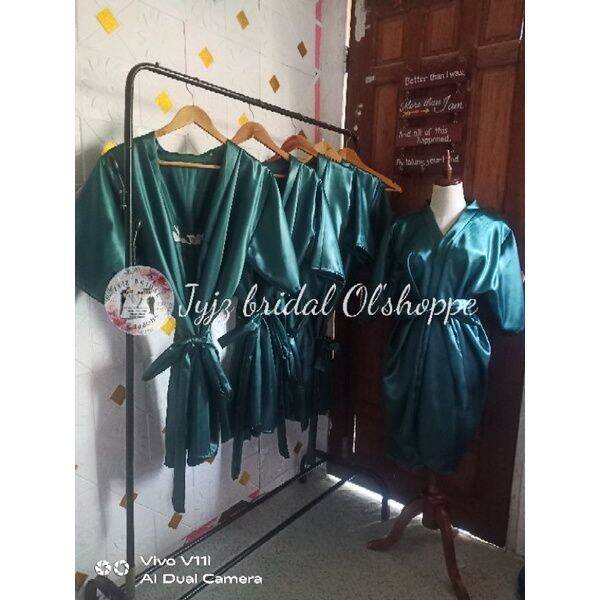 dark emerald green bathrobes for entourage Lazada PH