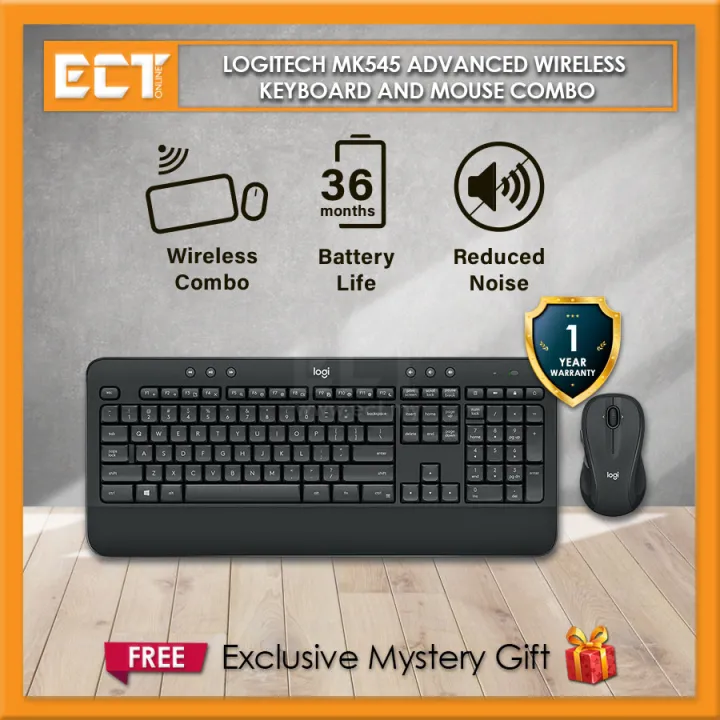 Logitech MK545 Advanced Wireless Keyboard and Mouse Combo for Business