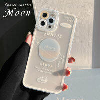 (พร้อมส่ง) รหัส C111 เคสไอโฟน เคสใส ลายSunset แบบนิ่ม สไตล์มินิมอล