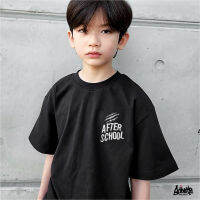 ? 9.9 SALE ? ® เสื้อยืดเด็ก Oversize รุ่น After School T shirt สีดำ แนวสตรีท Boy&amp;Girl เด็กผู้ชาย ผู้หญิง Kols