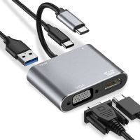 Type-C เป็น4K Hdmi-เข้ากันได้ Vga Usb C Samsung Xiaomi Huawei Macbook Dex Nintendo 3.0ฮับอะแดปเตอร์ S20สำหรับ Matebook