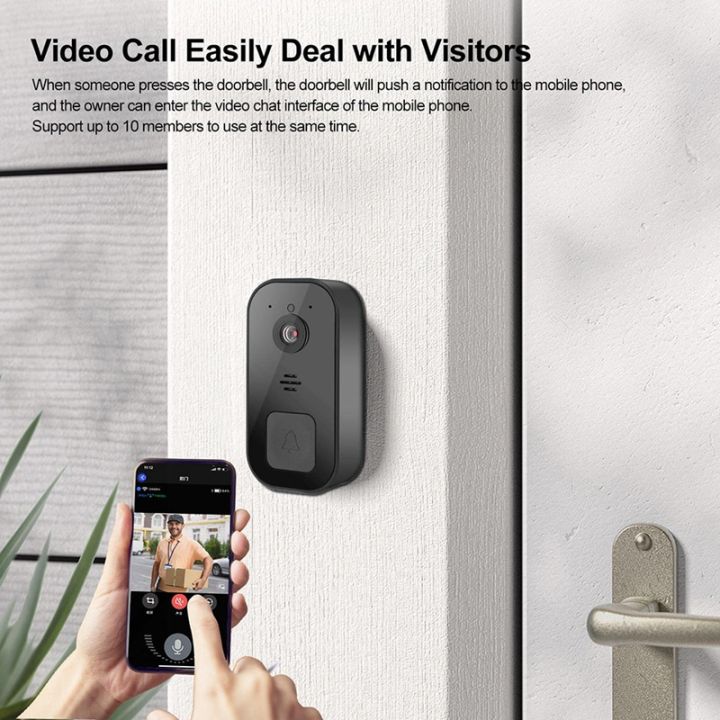wireless-video-doorbell-camera-doorbell-smart-doorbell-easy-installation-support-2-4g-wifi-black