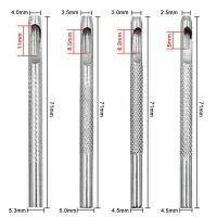 ชุดเจาะรูหนังเครื่องตัดหมัด2.5-4มม. เจาะรูสำหรับงานหัตถกรรมเครื่องหนังเครื่องมือกลวงกลมสำหรับเข็มขัดสายนาฬิกาเหล็ก