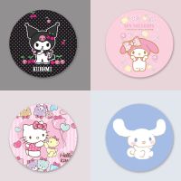 Japanese Sanrio Mouse Pad Pudding Dog Big-Eared Kuromi Melody Round Table Desktop Heat Insulation Waterproof