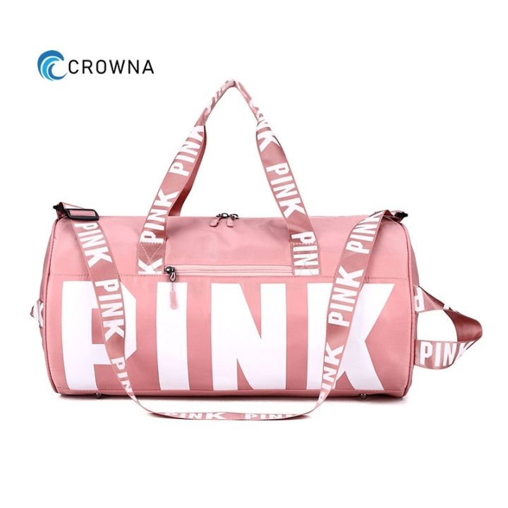 CROWNA 29L PINK Print Travel Duffel Sports Gym Bag for women | Lazada PH