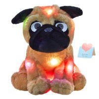 Hot Sharpei ตุ๊กตาสุนัข Luminous Plush ของเล่นสำหรับเด็กผู้หญิง Soft Sleeping วันเกิดของขวัญ Light-Up ตุ๊กตาสัตว์เรืองแสงของเล่นน่ารัก