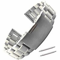 ：》《{ Watch Band Strap Solid Stainless Steel Bracelet Fold Beads Fold Buckle 14 16 18 19 20 21 22 24 26Mm Wistwatch Bands