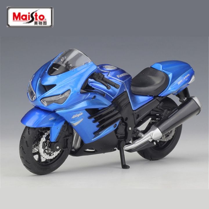 maisto-โมเดลรถมอเตอร์ไซค์คาวาซากิ-รถจักรยานยนต์กีฬา-zx-14r-นินจาแข่งรถโลหะเป็นของขวัญสำหรับเด็ก