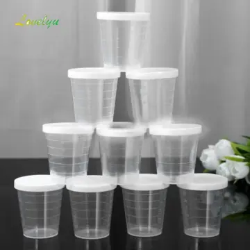 30ml Clear Disposable Liquid Measure Pot Container Medicine Measuring Lab  Cups