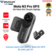 Camera hành trình DDPAI Mola N3 Pro GPS kèm cam sau độ phân giải 2K phiên