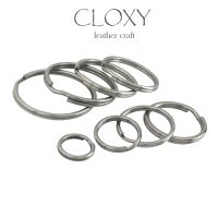 【YF】 5pcs Metal Split Rings Round wire Double Loop Keyring 10-38mm Keychain Keys Holder Leather Craft hardware Stainless Steel