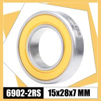 6902-2RS Stainless Bearing 15*28*7 mm 1PC ABEC-3 6902 RS For DTSwiss 350 Bicycle Hub Front Rear Hubs Wheel Ceramic Ball Bearings Axles  Bearings Seals