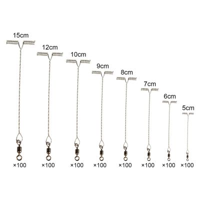 ‘【；】 100Pcs  Fishing Balance Rigs Arm Connector   Twisted String Hooks Fishing  Line Wire Leader Trace For Braided Line