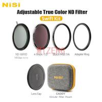 True Color Variable 1-9 Nd Vario 1-5Stops+Nd16+1/4 Black Mist+Adapter+Lens Cap+Caddy Pouch For 67 72 77 82 95 Camera Lens Filter