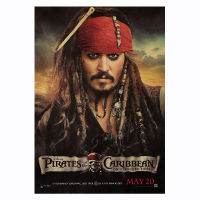 【D076】 New Movie Pirates Of The Caribbean Kraft Paper Retro Poster Bar Cafe Painting