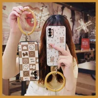 luxurious youth Phone Case For OPPO Reno4 4G funny cute Mens and Womens advanced trend ring heat dissipation Cartoon